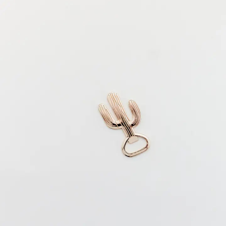Gold-tone cactus bottle opener