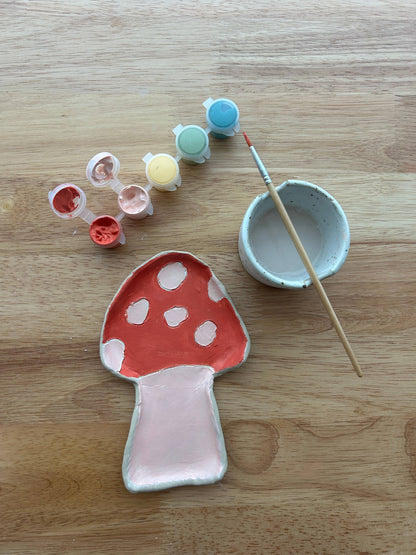 DIY Air Dry Clay Kit- Make Your Own Mushroom Dish