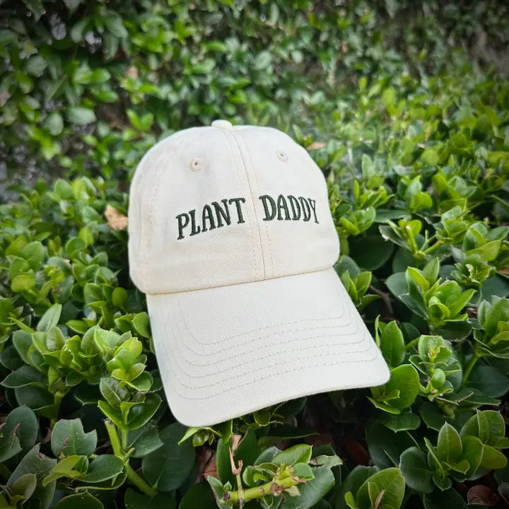 Cream Plant Daddy embroidered hat