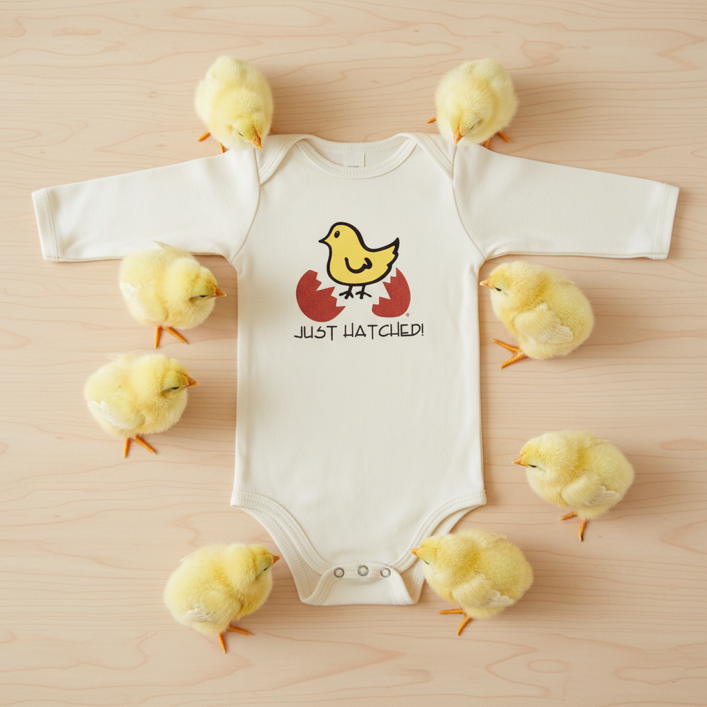 Just Hatched Long-Sleeve Romper