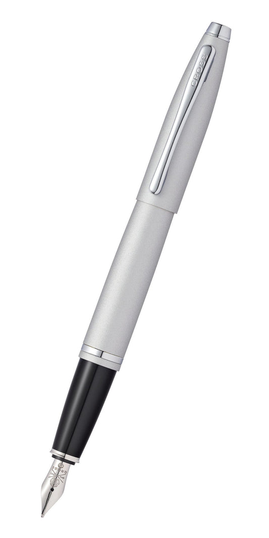 Calais™ Satin Chrome Stainless Steel Fine Nib Fountain Pen