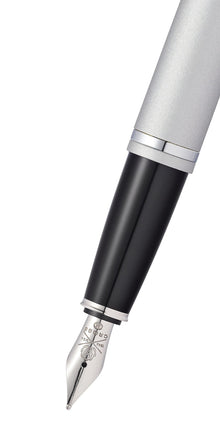 Calais™ Satin Chrome Stainless Steel Fine Nib Fountain Pen