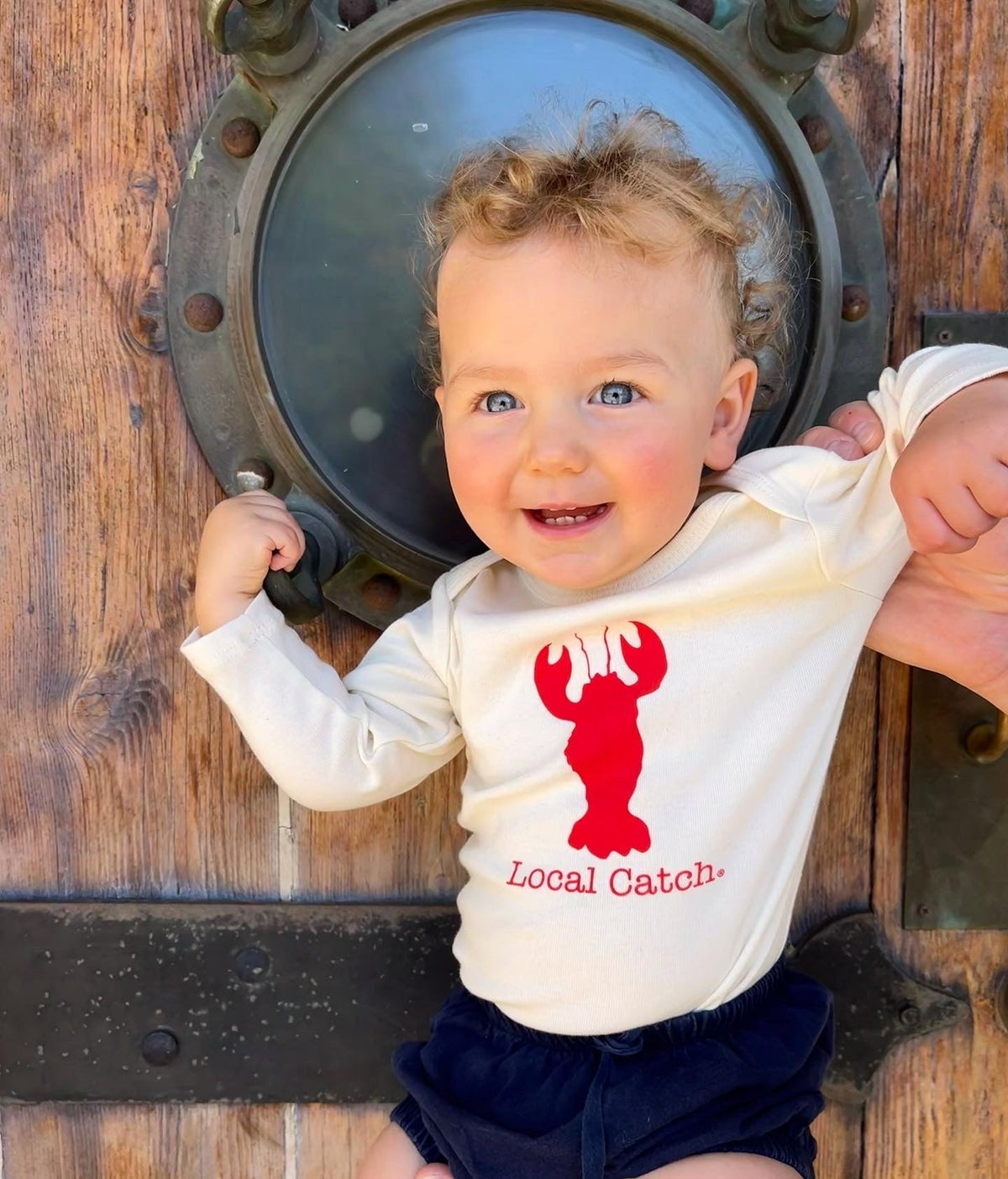 Lobster Local Catch Long-Sleeve Romper