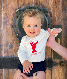 Lobster Local Catch Lobster Long-Sleeve Romper & Hat Gift Set