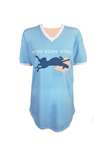 Sleep Shirt: Never Sleep Alone (Light Blue)