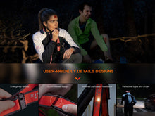 Two seated runners beside visible user-friendly-details graphic text.