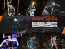 Trail-running collage with visible Fenix sponsorship and race graphic text.