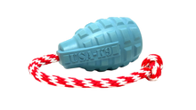 USA-K9 Grenade Shaped Rubber Dog Toy - Chew, Treat Dispenser & Tug Toy | USA