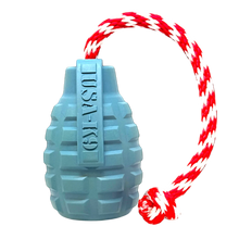 USA-K9 Grenade Shaped Rubber Dog Toy - Chew, Treat Dispenser & Tug Toy | USA