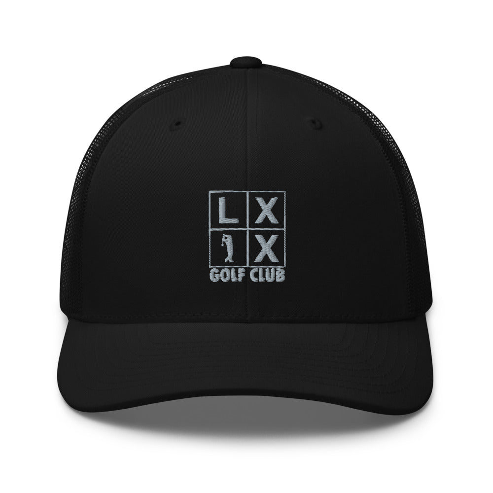 Four Box Logo Trucker Cap - Gray Logo by LXIX GOLF CLUB