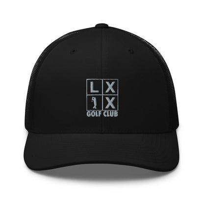 Four Box Logo Trucker Cap - Gray Logo by LXIX GOLF CLUB