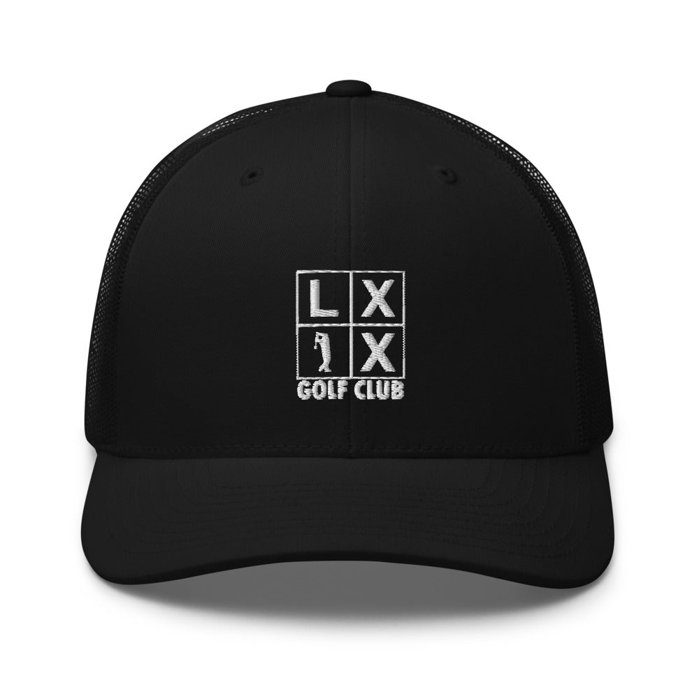 Four Box Logo Trucker Cap - White Logo by LXIX GOLF CLUB — view 2