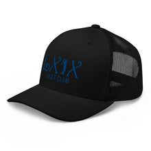 Curve Logo Trucker Cap - Blue Logo by LXIX GOLF CLUB — view 5