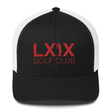 Swinger Logo Trucker Cap - Red Logo by LXIX GOLF CLUB — view 2