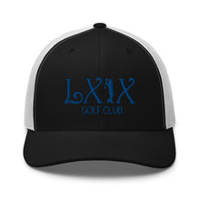 Curve Logo Trucker Cap - Blue Logo by LXIX GOLF CLUB — view 8