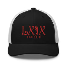 Curve Logo Trucker Cap - Red Logo by LXIX GOLF CLUB — view 7