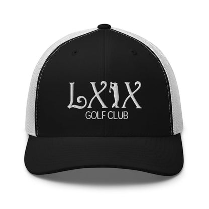 Curve Logo Trucker Cap - White Logo by LXIX GOLF CLUB — view 8