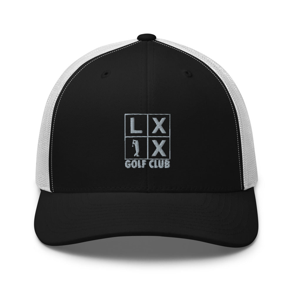 Four Box Logo Trucker Cap - Gray Logo by LXIX GOLF CLUB — view 7