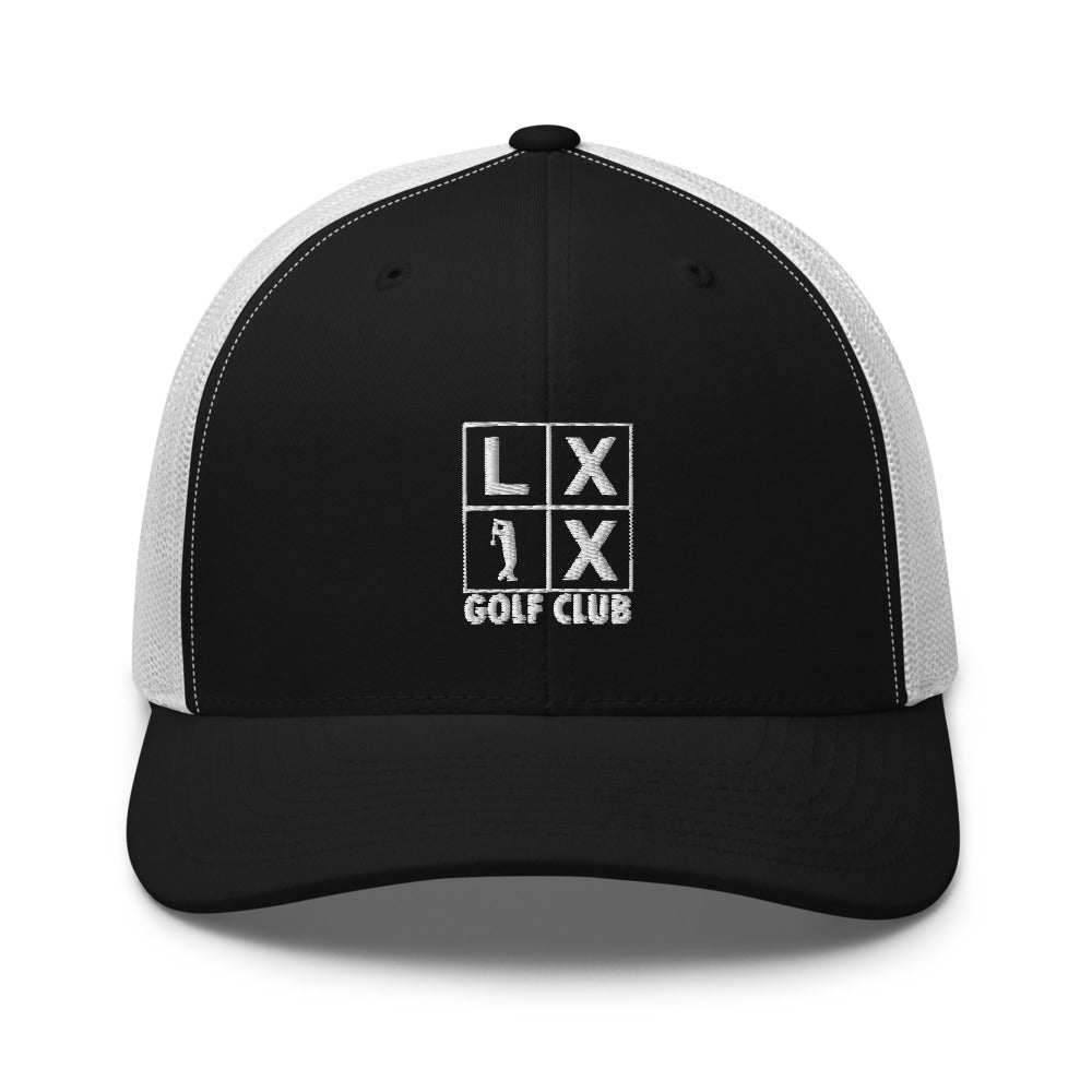 Four Box Logo Trucker Cap - White Logo by LXIX GOLF CLUB — view 8