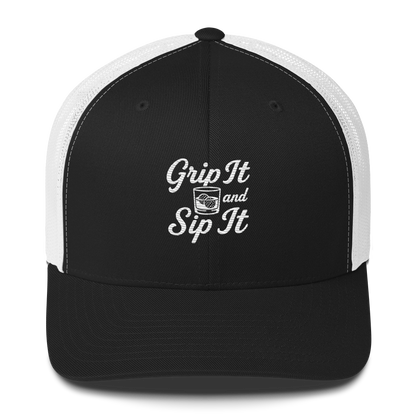 Grip It and Sip It Golf Trucker Hat by LXIX GOLF CLUB — view 3