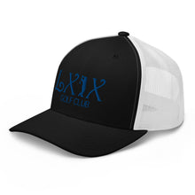 Curve Logo Trucker Cap - Blue Logo by LXIX GOLF CLUB — view 11