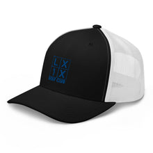 Four Box Logo Trucker Cap - Blue Logo by LXIX GOLF CLUB — view 10