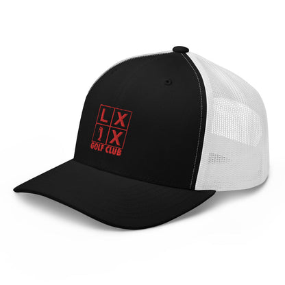 Four Box Logo Trucker Cap - Red Logo by LXIX GOLF CLUB — view 10