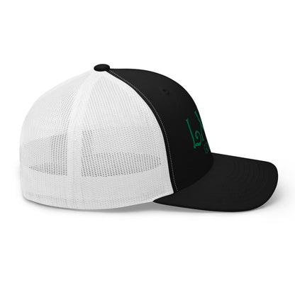 Curve Logo Trucker Cap - Green Logo by LXIX GOLF CLUB — view 11