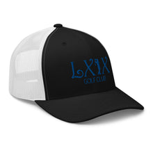 Curve Logo Trucker Cap - Blue Logo by LXIX GOLF CLUB — view 13