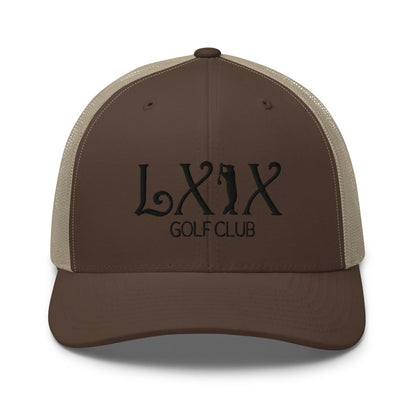 Curve Logo Trucker Cap - Black Logo by LXIX GOLF CLUB — view 31