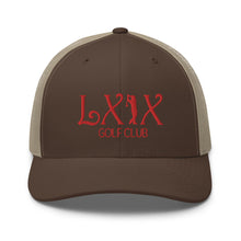Curve Logo Trucker Cap - Red Logo by LXIX GOLF CLUB — view 31