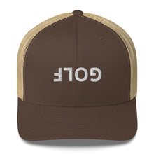 Upside Down Golf Trucker Cap - White Logo by LXIX GOLF CLUB — view 7