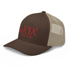 Curve Logo Trucker Cap - Red Logo by LXIX GOLF CLUB — view 34
