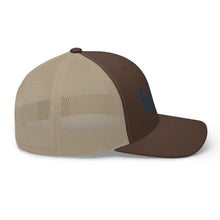 Curve Logo Trucker Cap - Blue Logo by LXIX GOLF CLUB — view 36