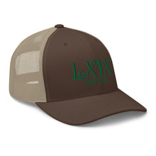 Curve Logo Trucker Cap - Green Logo by LXIX GOLF CLUB — view 36