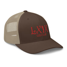 Curve Logo Trucker Cap - Red Logo by LXIX GOLF CLUB — view 36