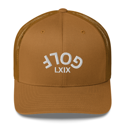 Upside Down LXIX Golf Arch Trucker Cap by LXIX GOLF CLUB — view 12