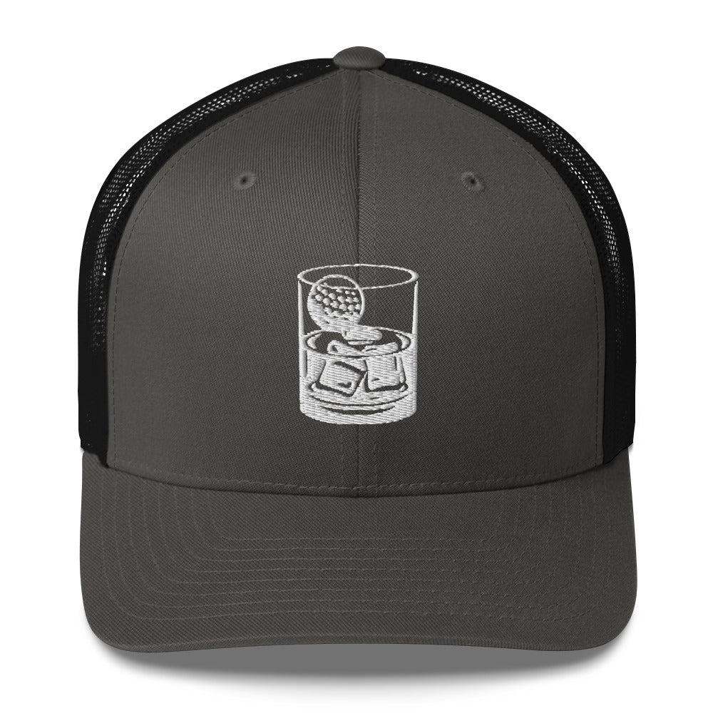 Whiskey Glass Trucker Cap by LXIX GOLF CLUB — view 5