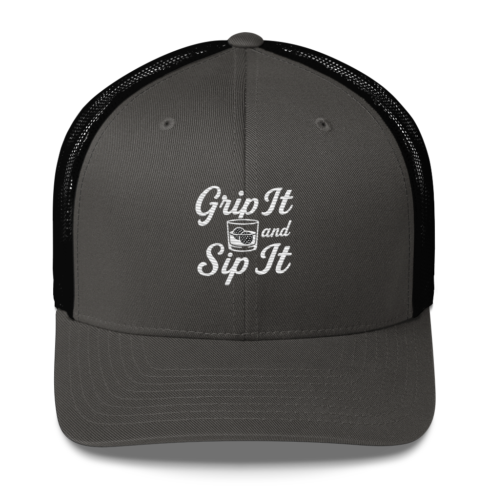 Grip It and Sip It Golf Trucker Hat by LXIX GOLF CLUB — view 5