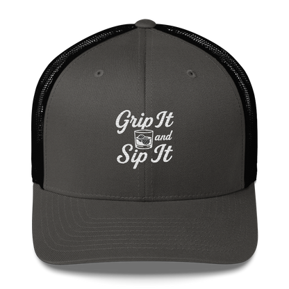 Grip It and Sip It Golf Trucker Hat by LXIX GOLF CLUB — view 5
