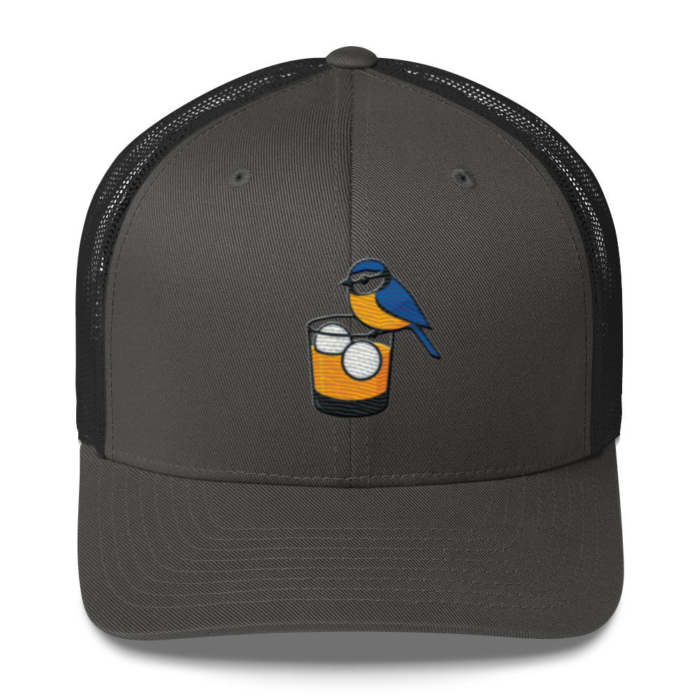 Birdie Juice Golf Trucker Hat (Silver/Charcoal/Green) by LXIX GOLF CLUB — view 2