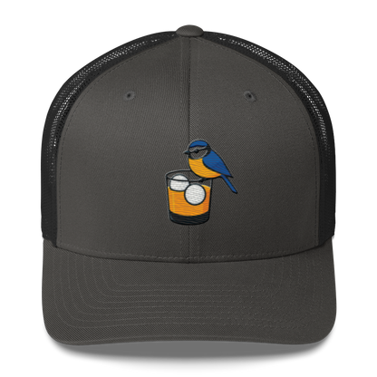 Birdie Juice Golf Trucker Hat (Silver/Charcoal/Green) by LXIX GOLF CLUB — view 2