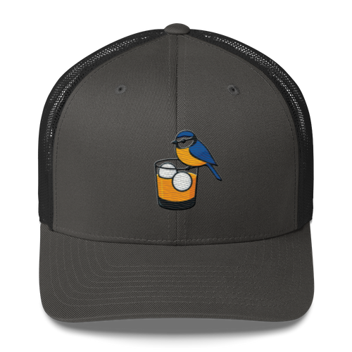 Birdie Juice Golf Trucker Hat (Silver/Charcoal/Green) by LXIX GOLF CLUB — view 2