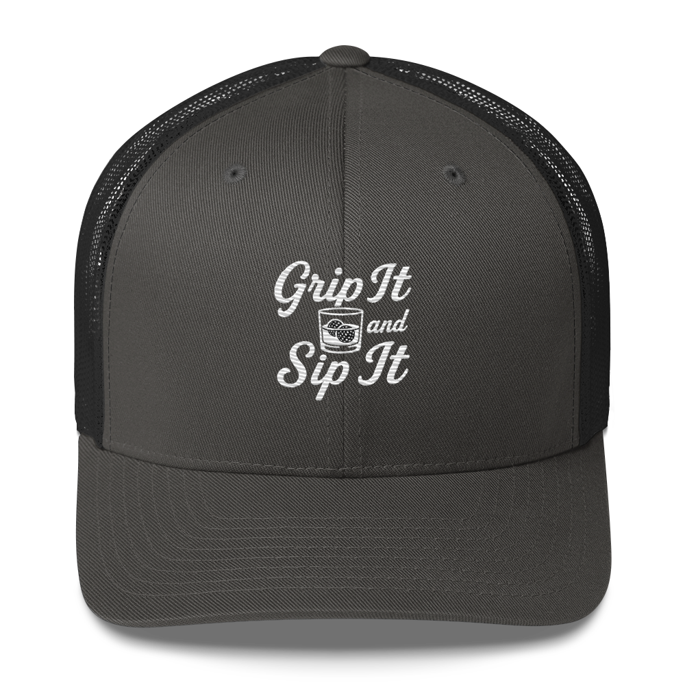 Grip It and Sip It Golf Trucker Hat by LXIX GOLF CLUB — view 6