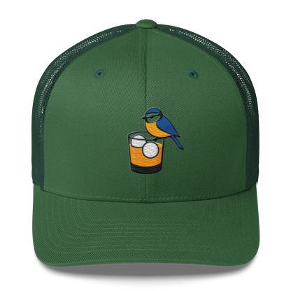 Birdie Juice Golf Trucker Hat (Silver/Charcoal/Green) by LXIX GOLF CLUB — view 3