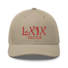 Curve Logo Trucker Cap - Red Logo by LXIX GOLF CLUB — view 49