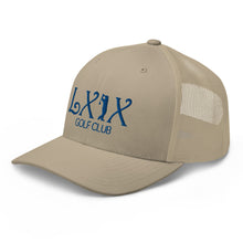 Curve Logo Trucker Cap - Blue Logo by LXIX GOLF CLUB — view 53