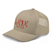 Curve Logo Trucker Cap - Red Logo by LXIX GOLF CLUB — view 52