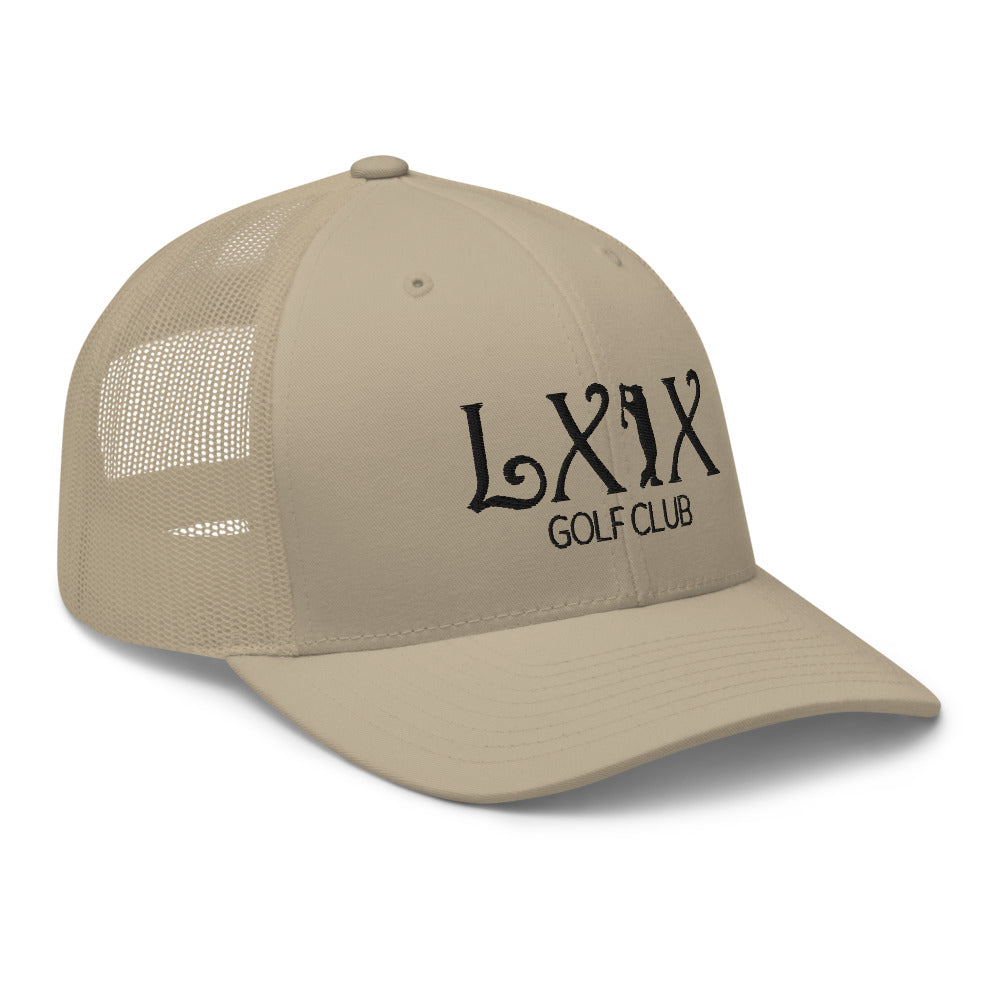 Curve Logo Trucker Cap - Black Logo by LXIX GOLF CLUB — view 54