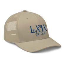 Curve Logo Trucker Cap - Blue Logo by LXIX GOLF CLUB — view 55